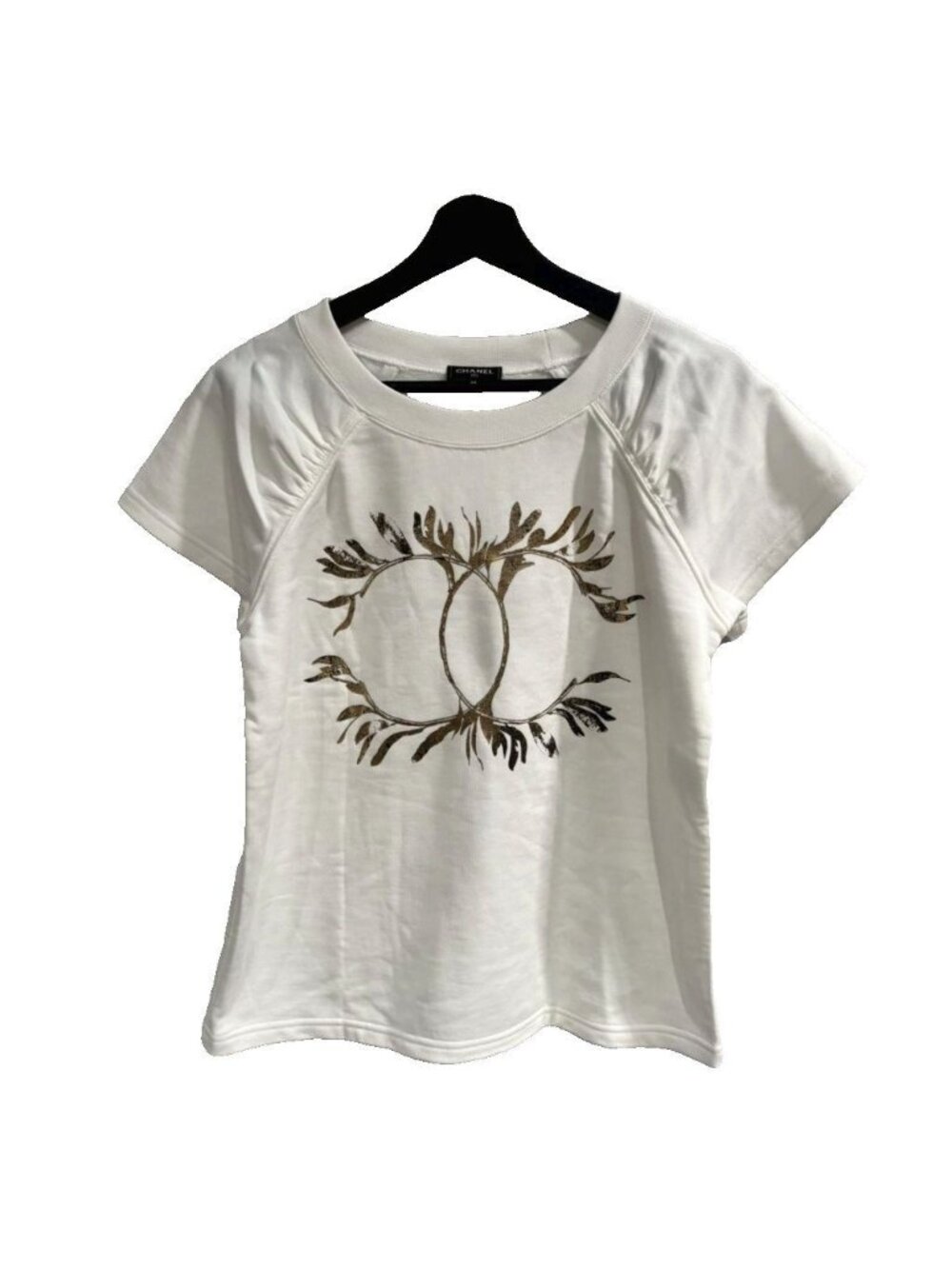 Chanel T-Shirt Sweatshirt Short Sleeve CC Logo White XS